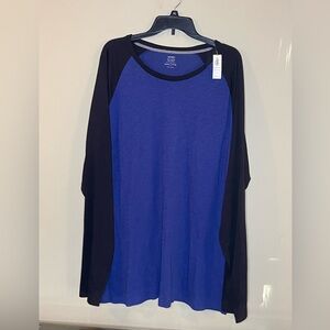 NWT Old Navy Men’s XXXL Royal Blue T with Black  Sleeves
